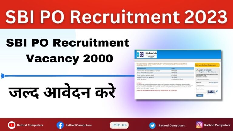 SBI PO Recruitment 2023