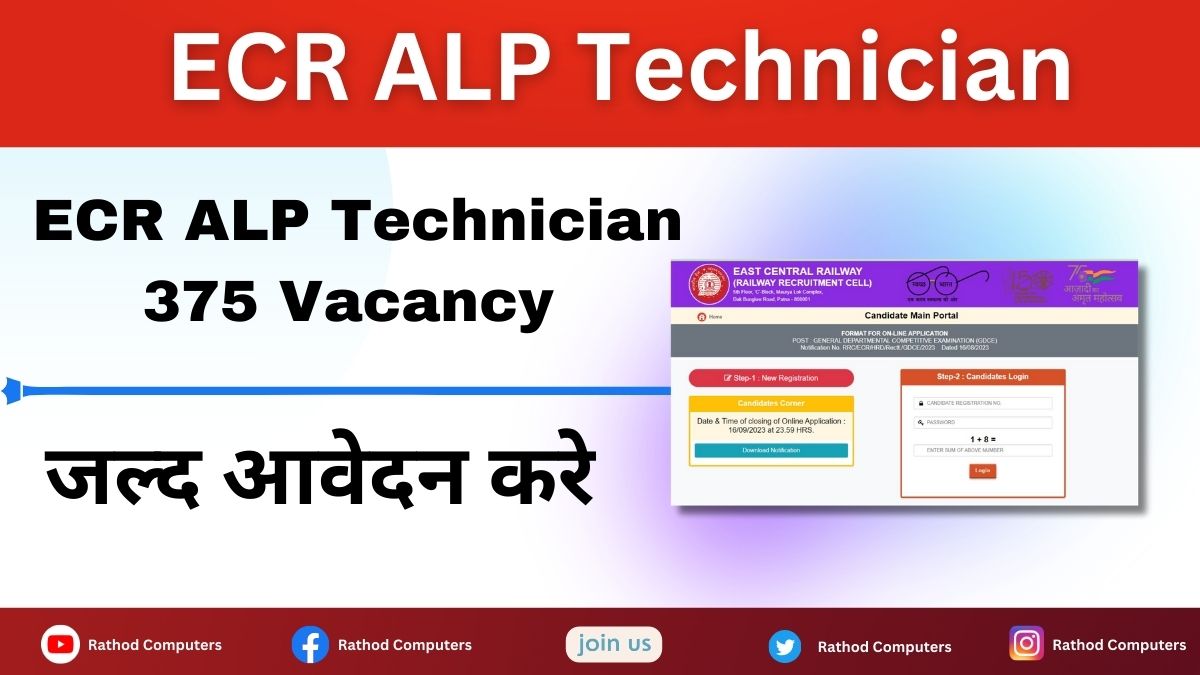 ECR ALP Technician Recruitment 2023