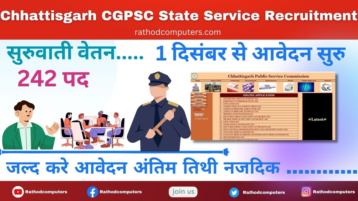 Chhattisgarh CGPSC State Service Recruitment