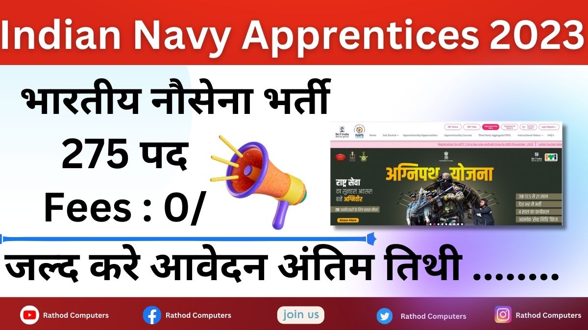 Indian Navy Apprentices 2023