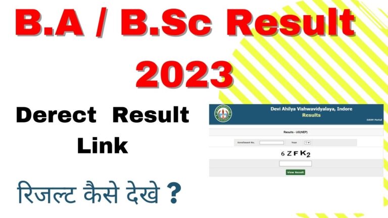 B.A. / B.Sc 2nd Year Result 2023