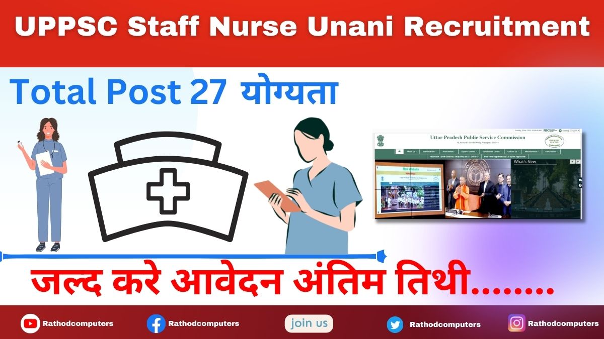 UPPSC Staff Nurse Unani Recruitment
