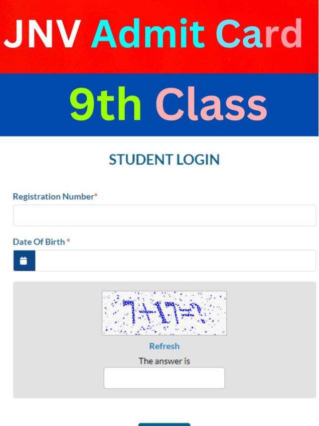 jnv admit card 2024 class 9