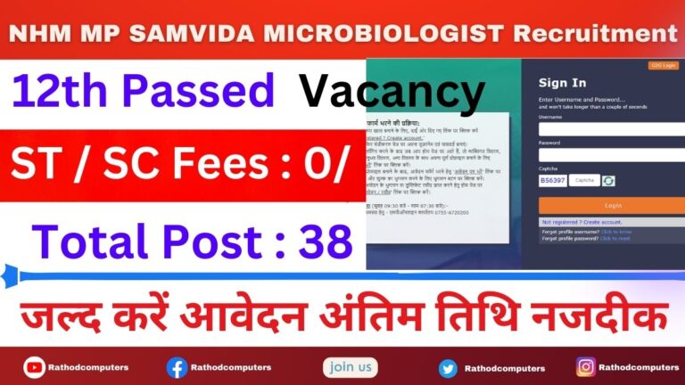 NHM MP SAMVIDA MICROBIOLOGIST Recruitment