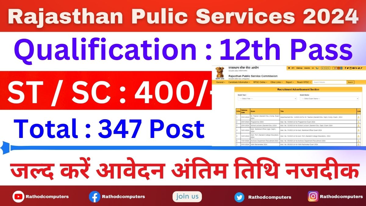 Rajasthan Pulic Services 2024 Date