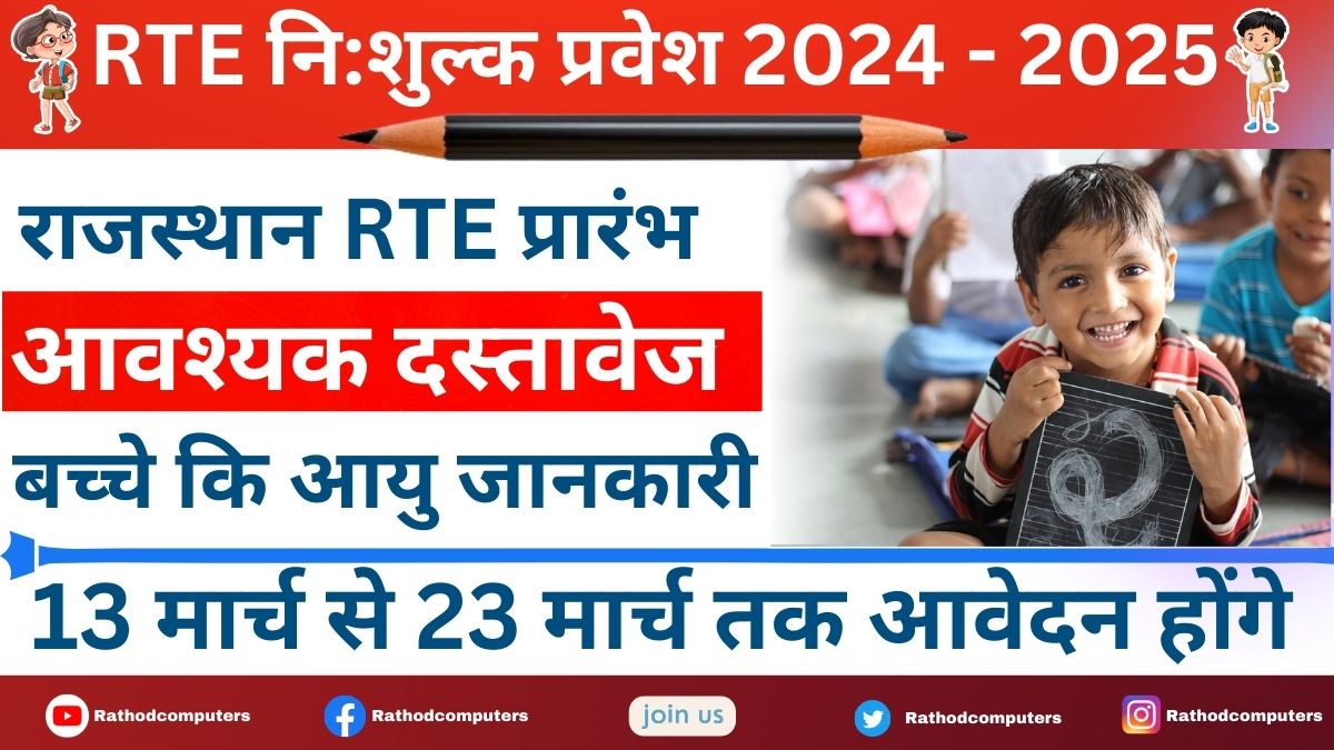 What is the Last Date for RTE in Rajasthan