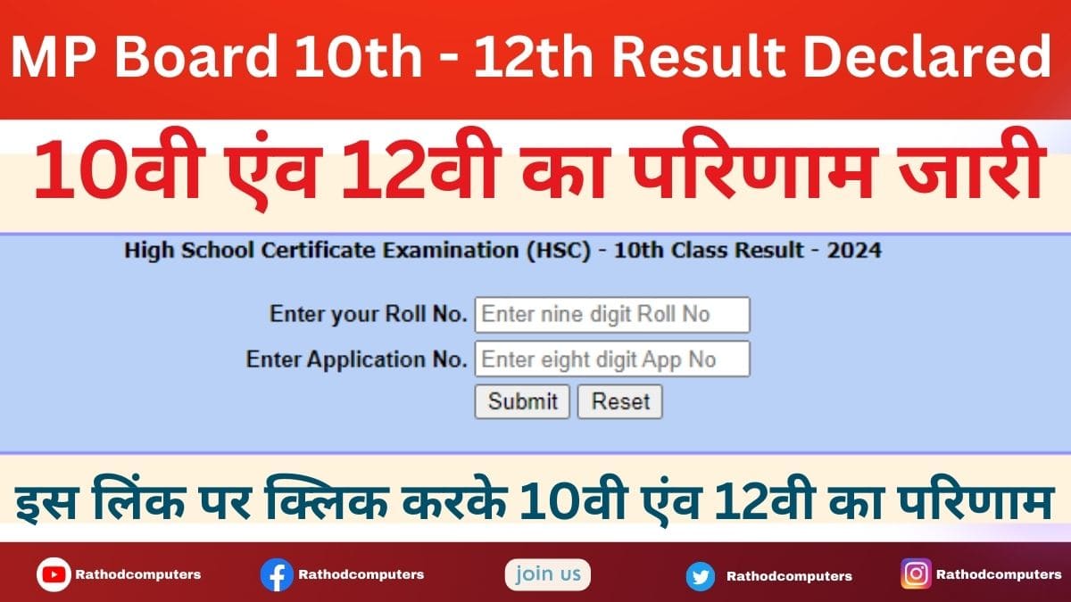 How to Get MP Board 10th & 12th Results 2024